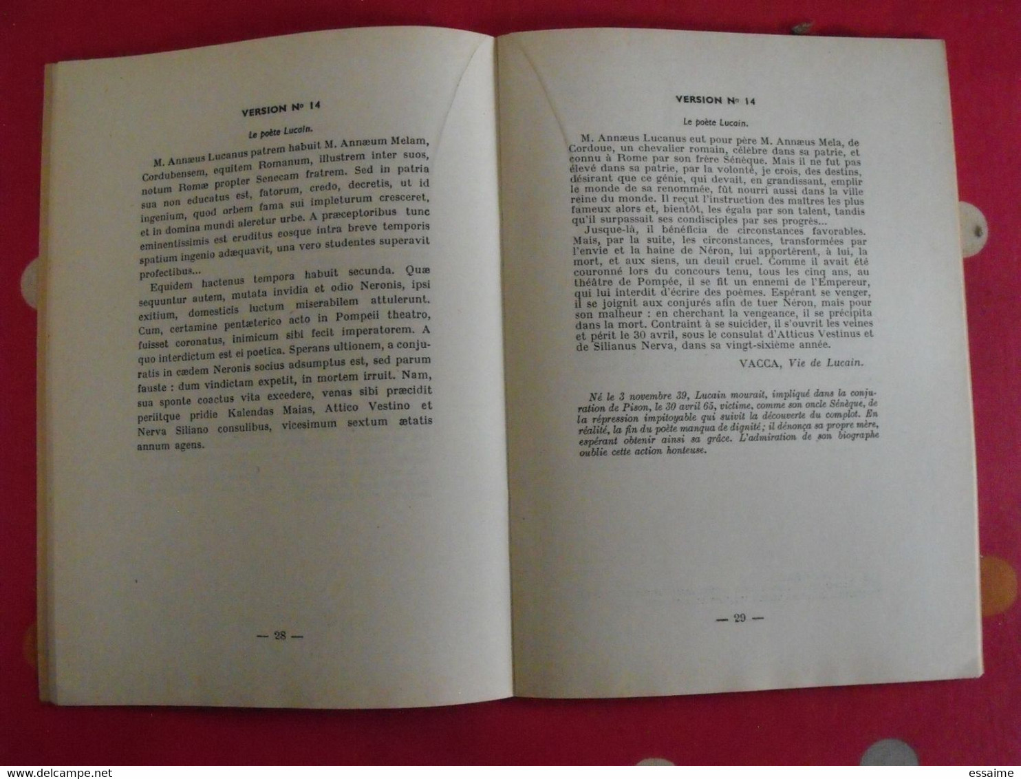 Trente Versions Latines à L'usages Des Secondes + Livre Du Professeur. Nathan 1959 - Learning Cards