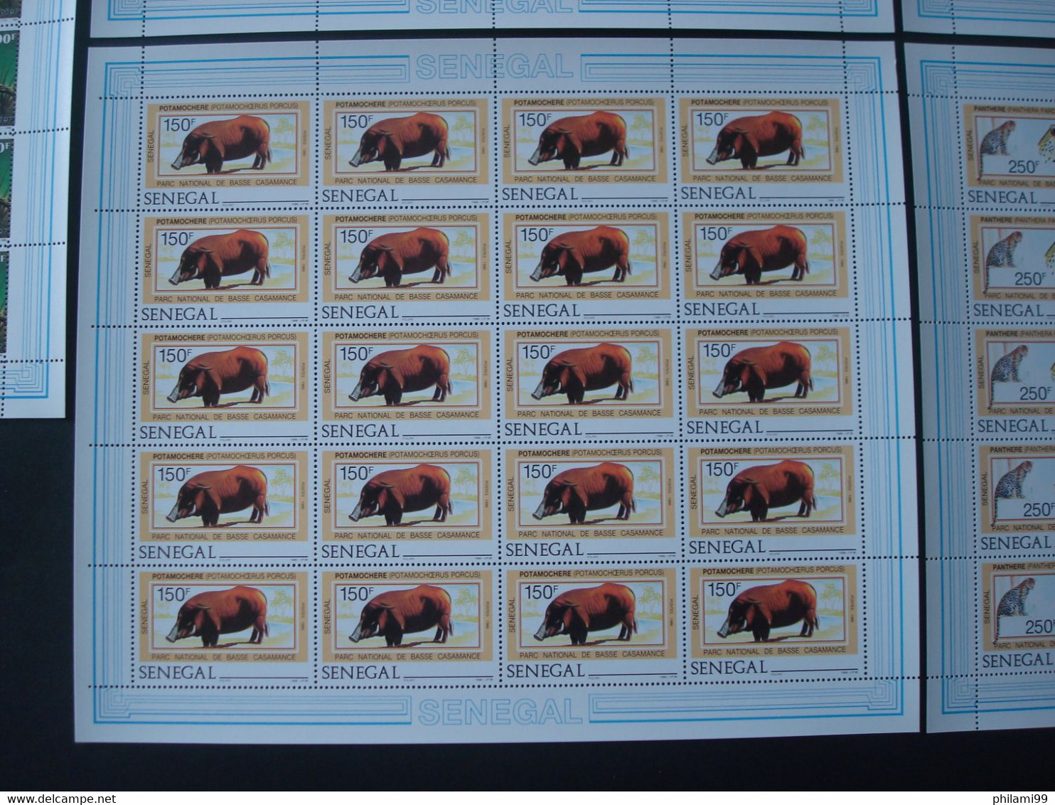 SENEGAL 1987 5 FULL SHEETS MNH** BUZIN CASAMANCE MAMMALS BIRDS 1986  Nr 722/725 + 726/727 - Senegal (1960-...)