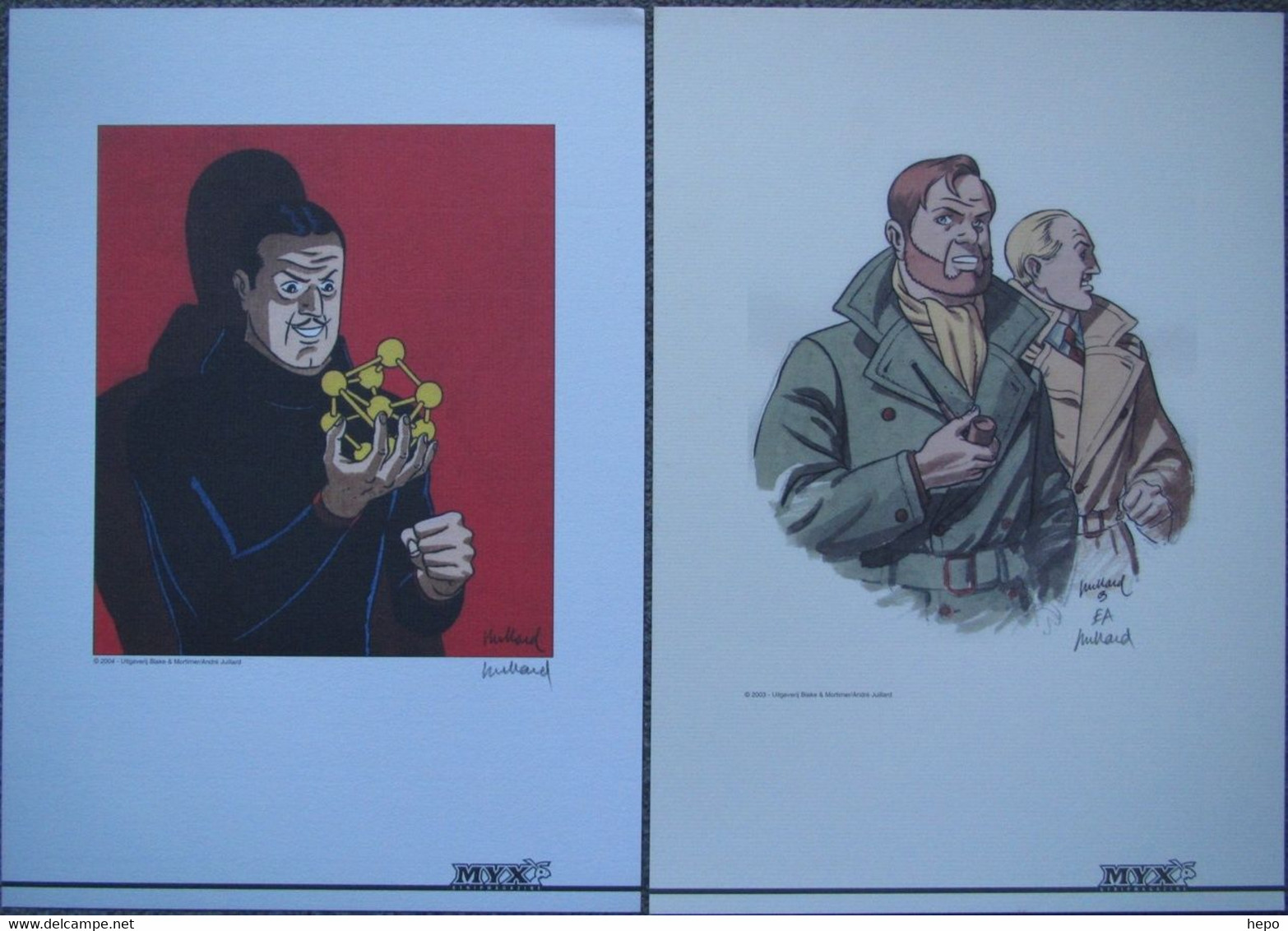 Juillard - Blake Et Mortimer - 2003 Et 2004 - DUO Ex Libris Signé MYX - Sarcophages ? - Illustrators J - L