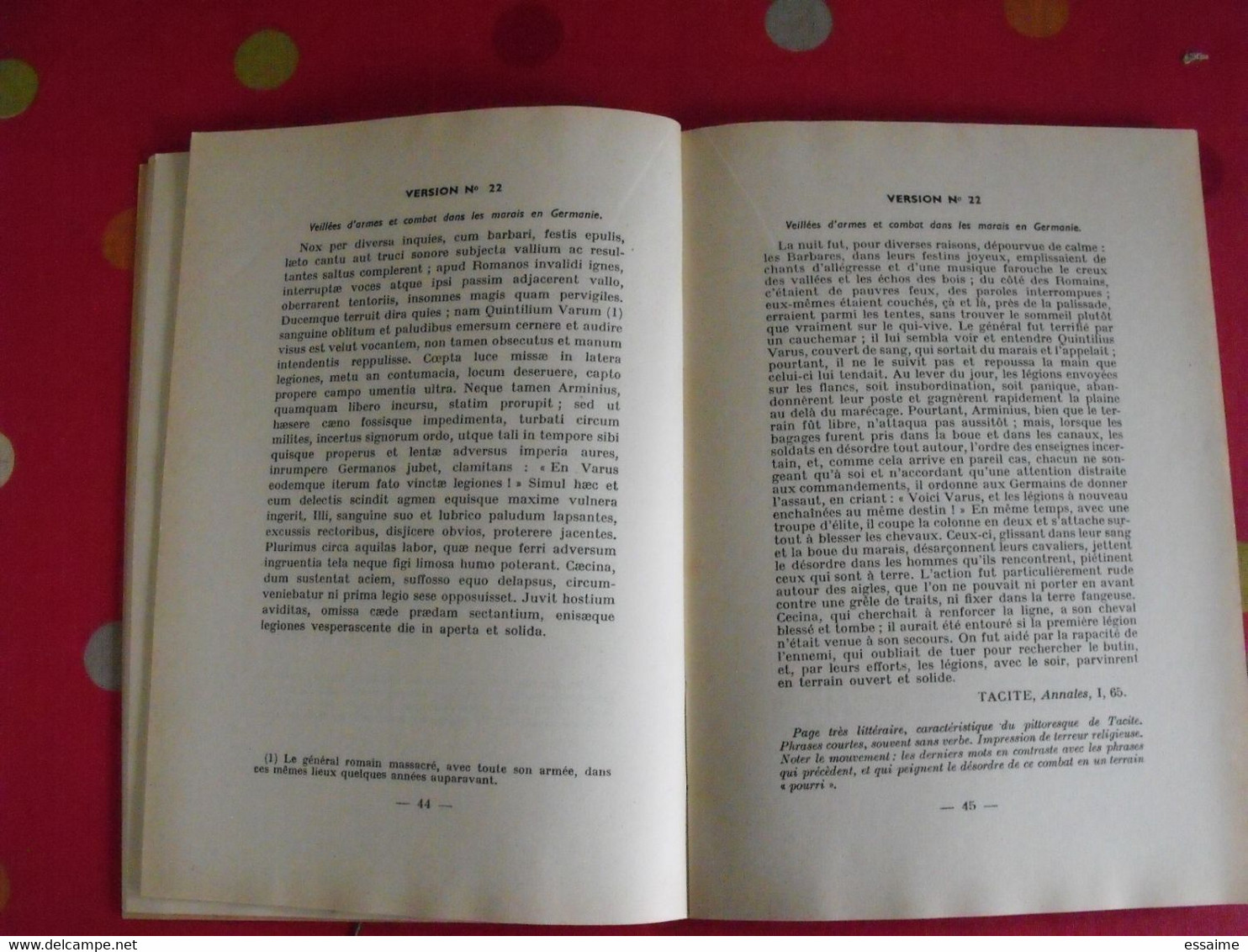 Trente Versions Latines à L'usages Des Premières ABC : Livre Du Professeur. Nathan 1959 - Fiches Didactiques