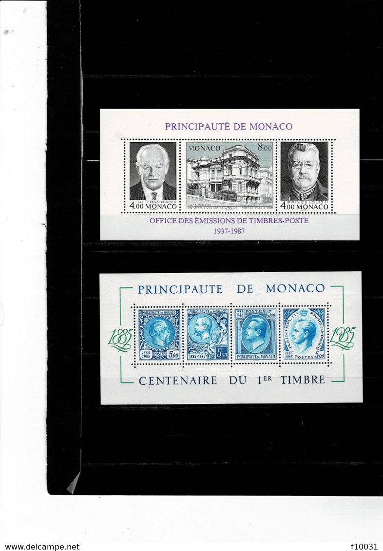 Philatélie MONACO Blocs, Feuillets, Carte Postale, Aérogramme** à 20 % De La Cote Y&T - Collections, Lots & Séries