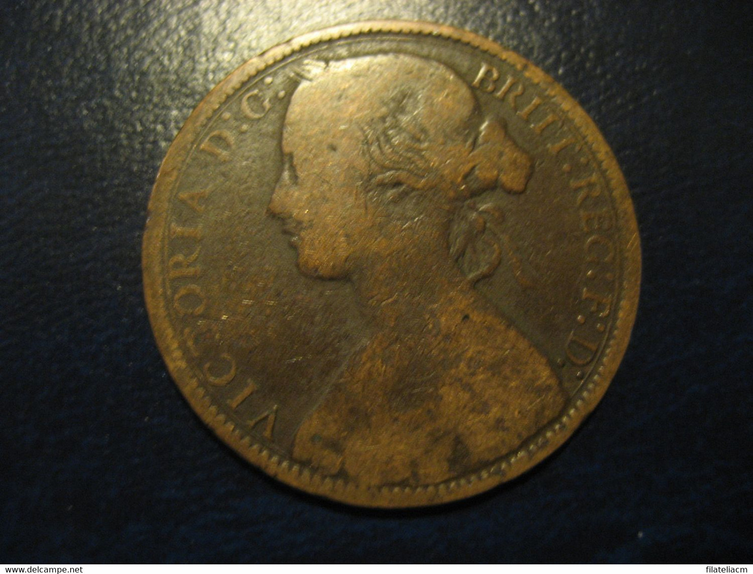 One Penny 1874 Queen Victoria Bronze Coin UK England Great Britain - Other & Unclassified