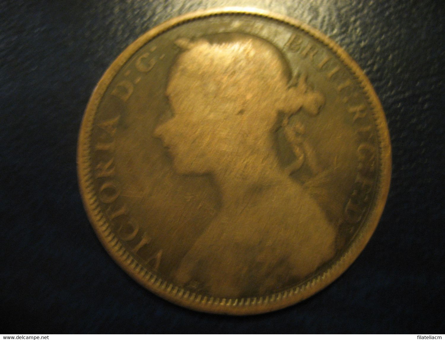 One Penny 1883 Queen Victoria Bronze Coin UK England Great Britain - Andere & Zonder Classificatie