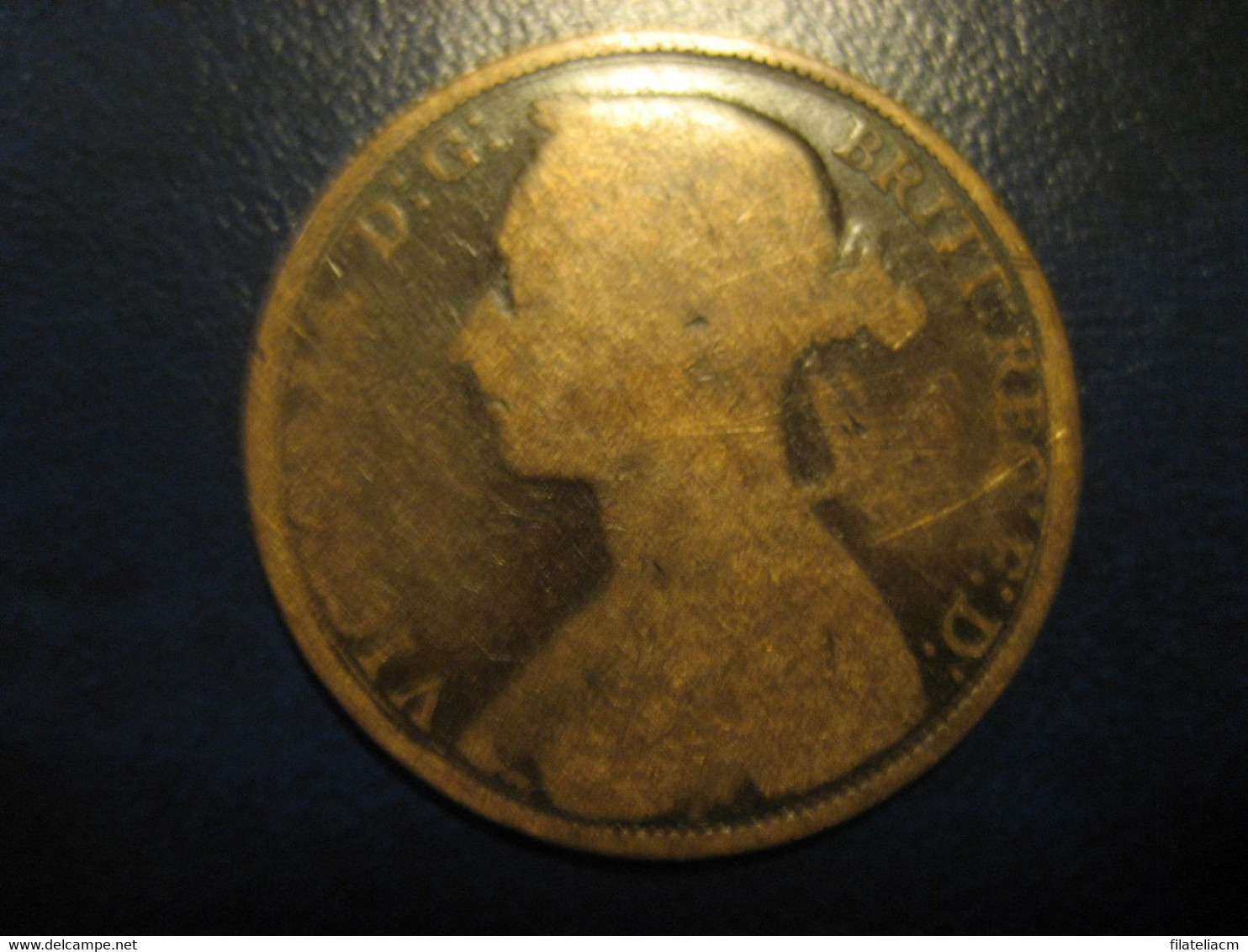 One Penny 1886 Queen Victoria Bronze Coin UK England Great Britain - Andere & Zonder Classificatie