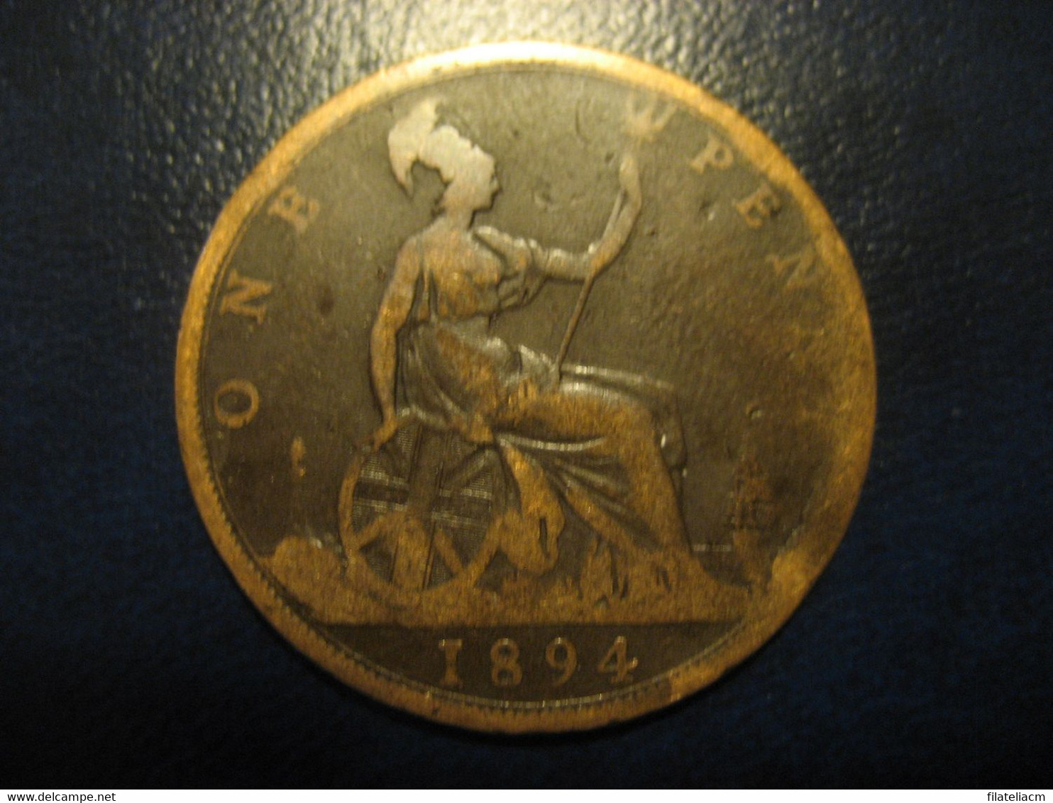 One Penny 1894 Queen Victoria Bronze Coin UK England Great Britain - Altri & Non Classificati