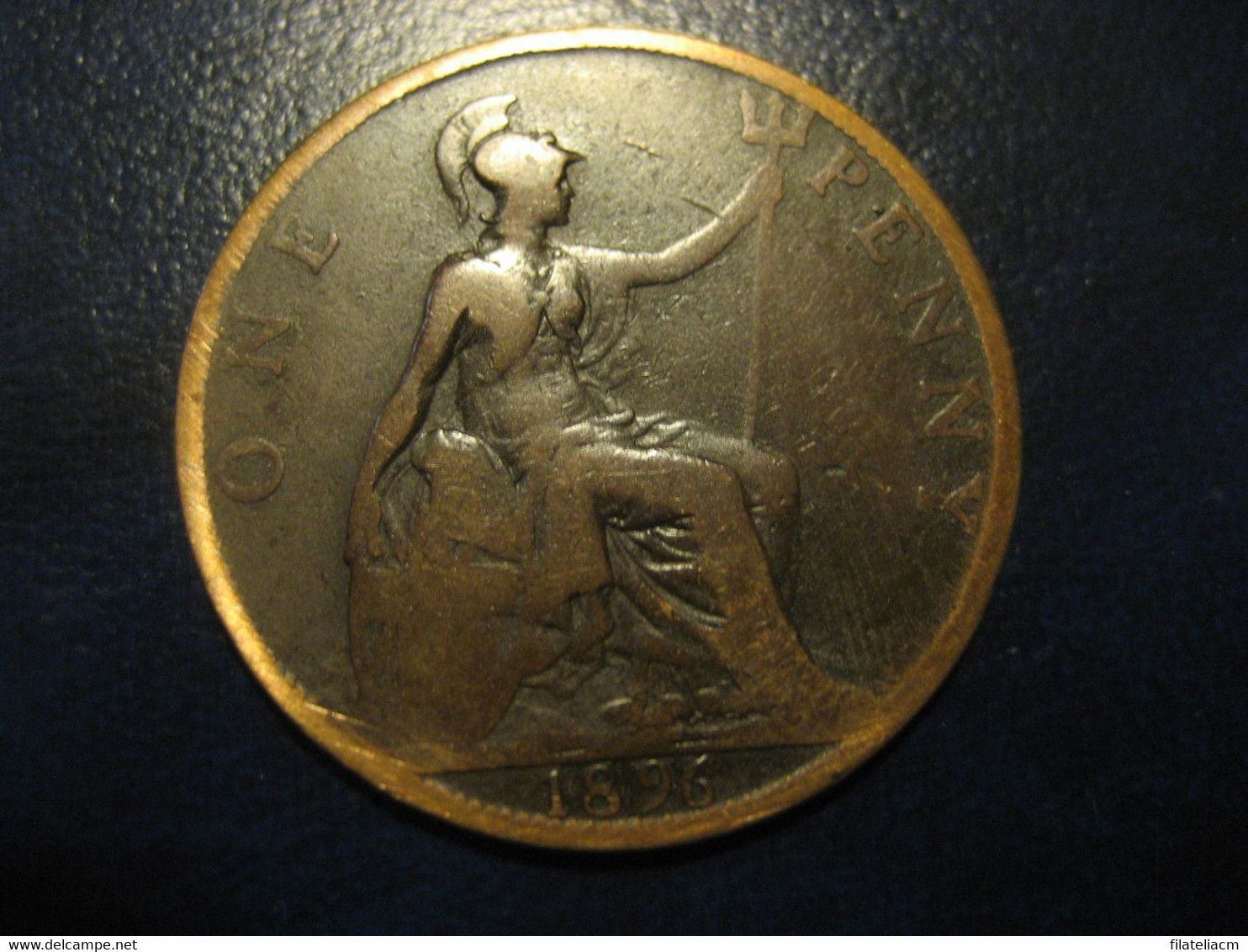One Penny 1896 Queen Victoria Bronze Coin UK England Great Britain - Autres & Non Classés
