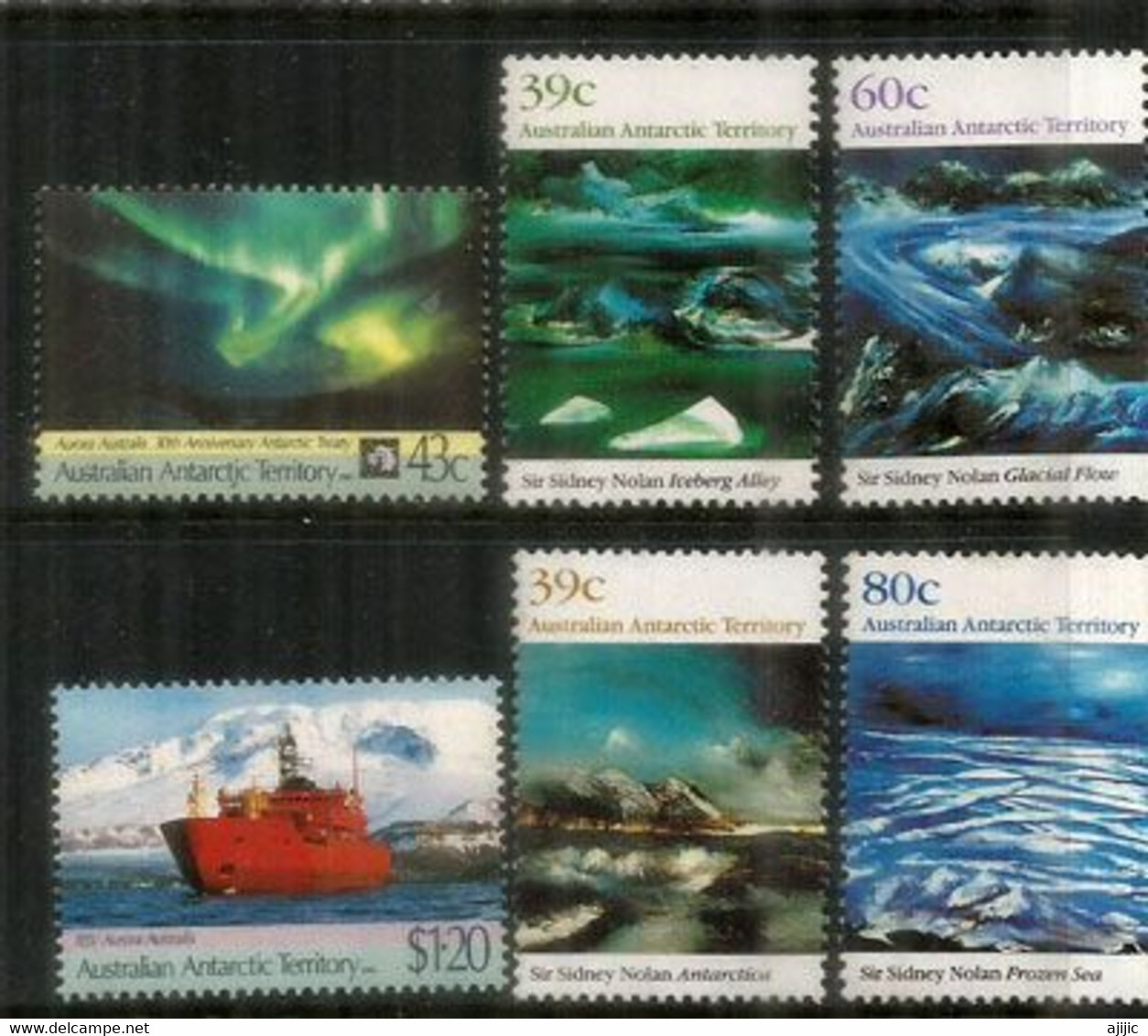 Traité Antarctique  (30 Ième Anniversaire)   6 Timbres Neufs **  Nr 84/89 De L'Antarctique Australien, Côte 14 Euro - Antarctisch Verdrag