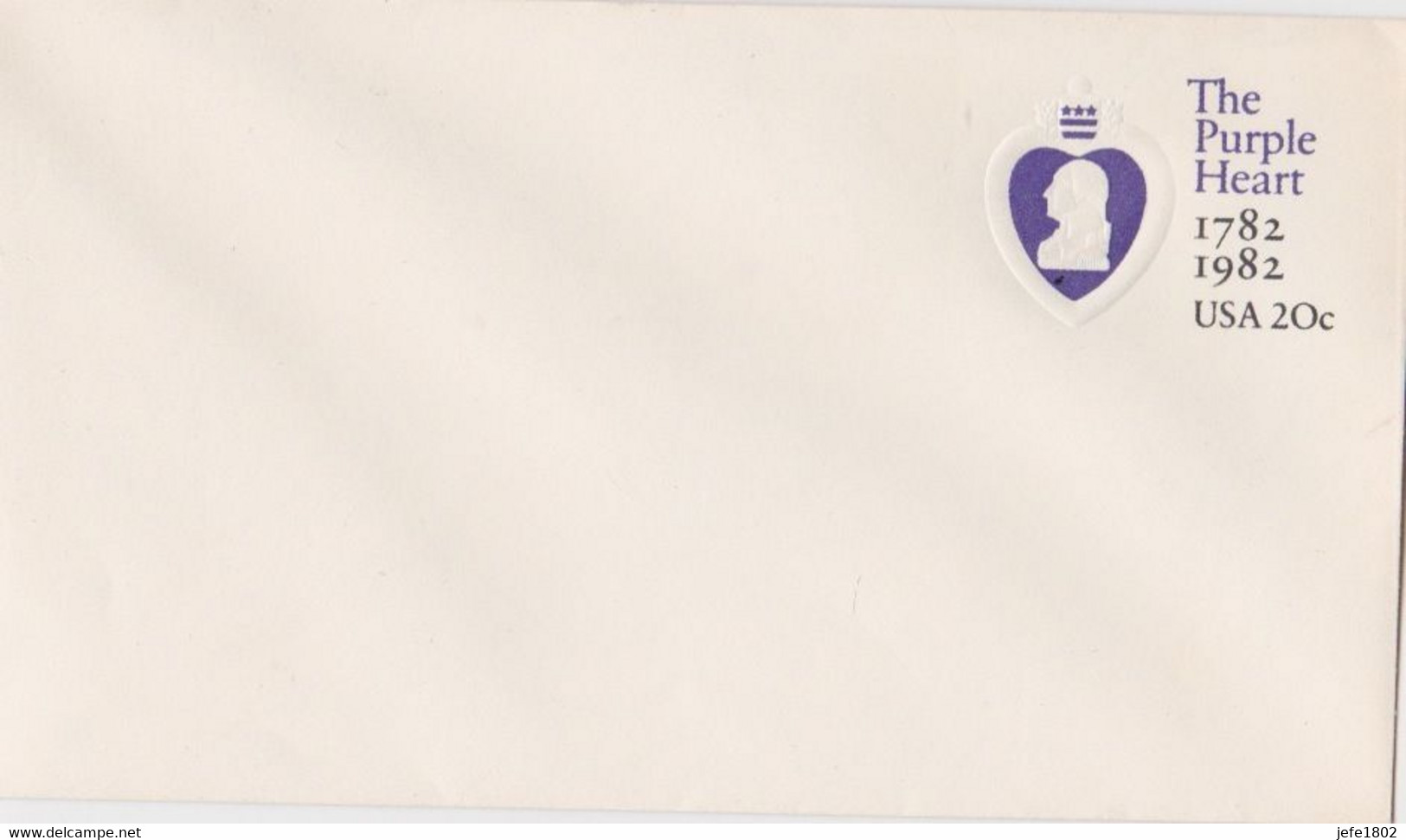 Postal Stationery USA 20c - The Purple Heart - US Postage B - USA 15c - 2001-10