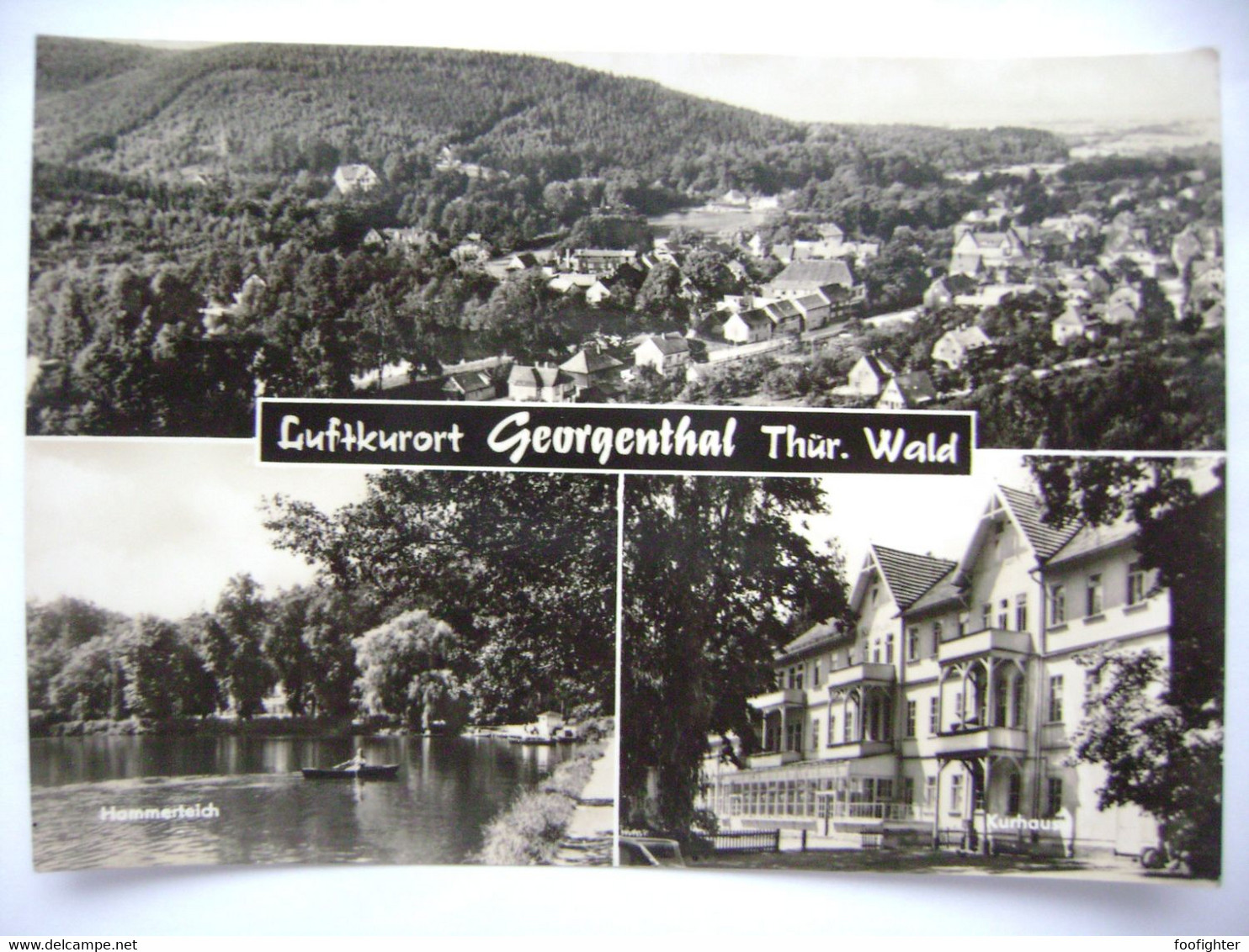 Germany DDR: Luftkurort GEORGENTHAL - Gesamtnasicht, Hammerteich, Kurhaus - Posted 1969 - Georgenthal