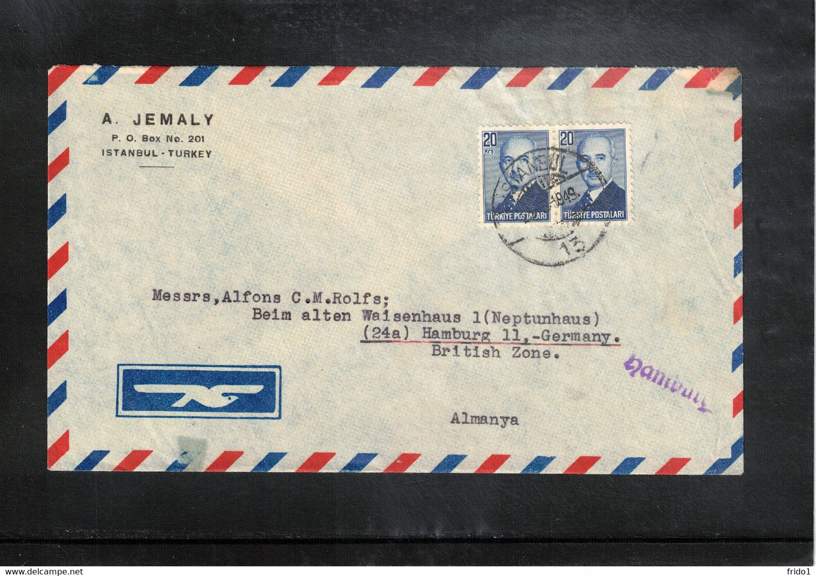 Turkey 1949 Interesting Airmail Letter - Sonstige & Ohne Zuordnung
