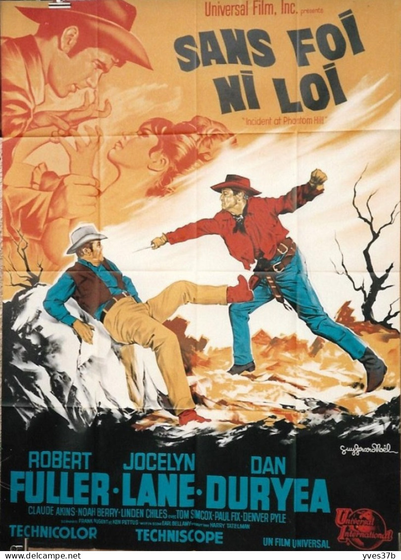 "Sans Foi, Ni Loi" R. Fuller, J. Lane, Dan Duryea...1965 - Affiche 120x160 -TTB - Affiches & Posters