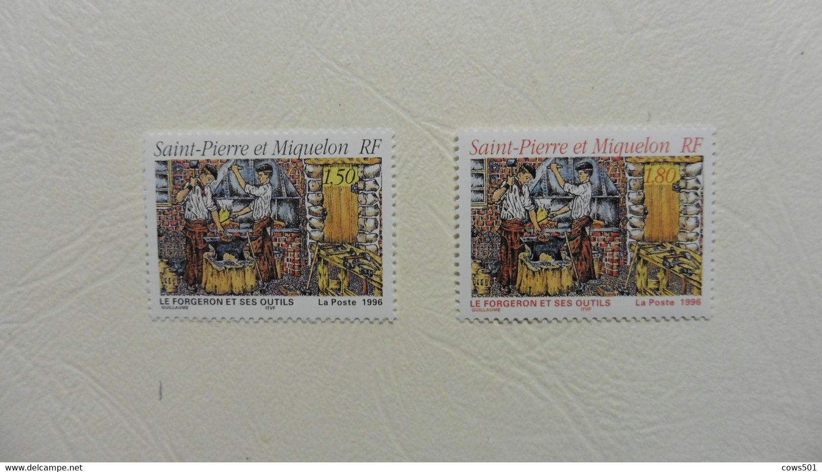 Amérique > St.Pierre Et Miquelon > Série 2 Timbres Neufs N° 628-629 Le Forgeron Et Ses Outils - Collezioni & Lotti