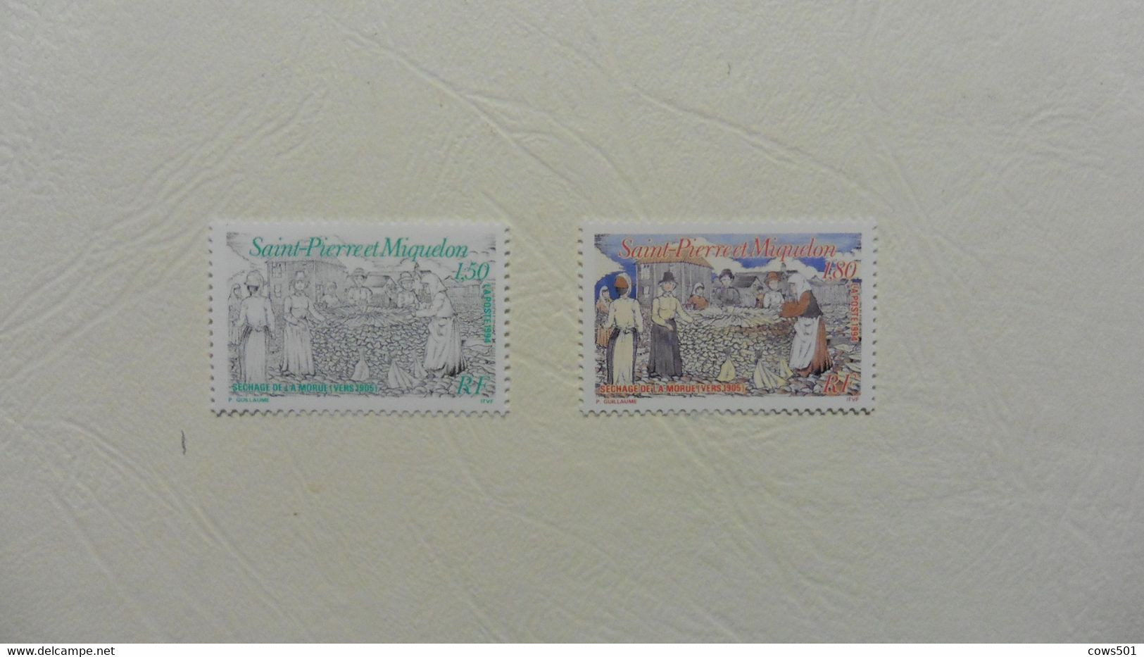 Amérique > St.Pierre Et Miquelon > Série 2 Timbres Neufs N°  595-596 Séchage De La Morue - Collections, Lots & Séries