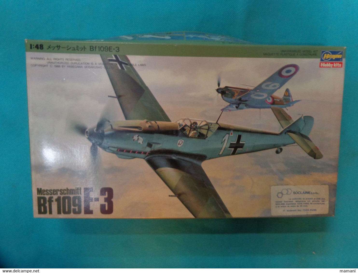 Maquette Plastique HASEGAWA 1/48   Ref BF109E-3 MESSERSCHMITT - Vliegtuigen