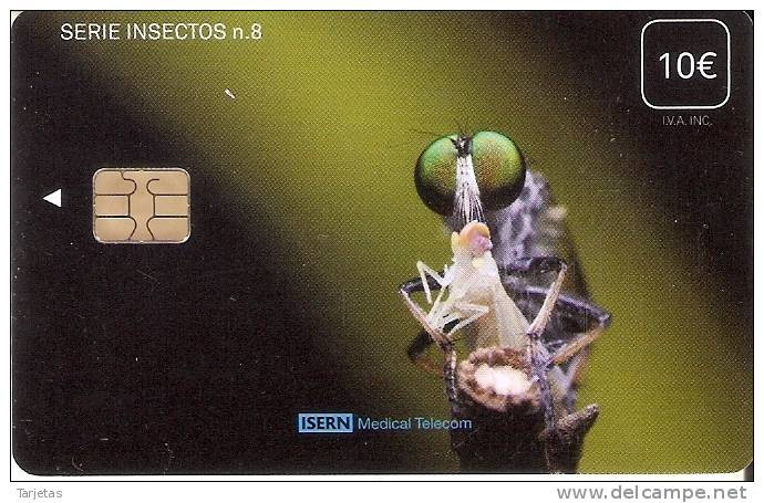 ISN-129 TARJETA DE ESPAÑA DE ISERN DE LA SERIE INSECTOS Nº8   MOSCA - Otros & Sin Clasificación