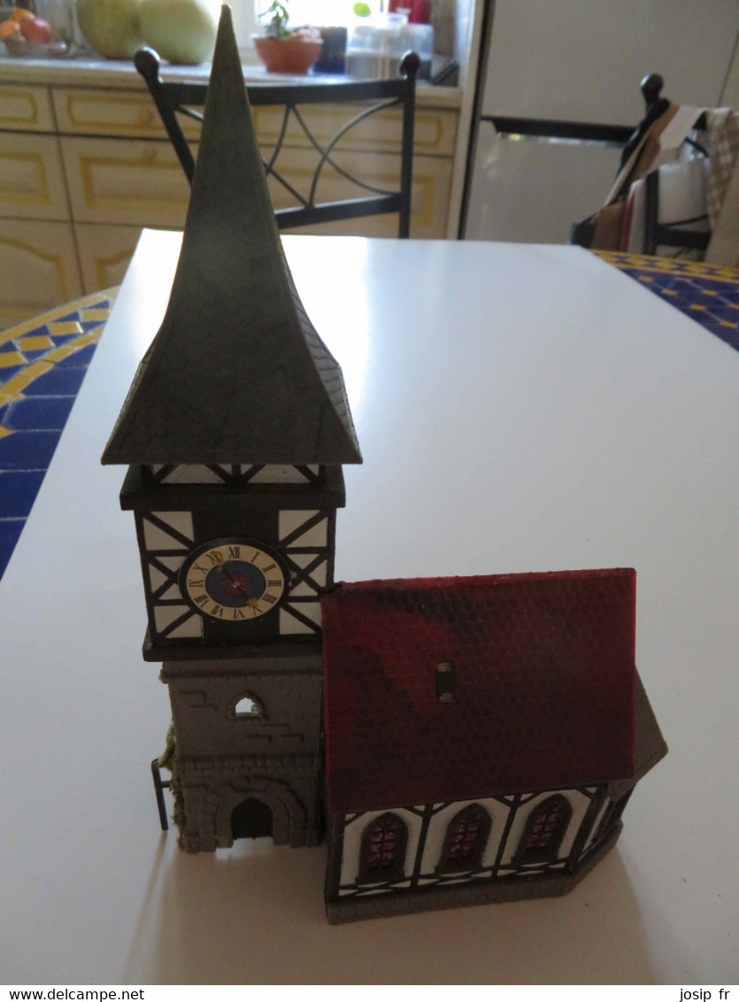 MODELISME FERROVIAIRE: MAQUETTE ÉGLISE FLANDRE-ALLEMAGNE- ALSACE   (FORMAT HO) - Décors