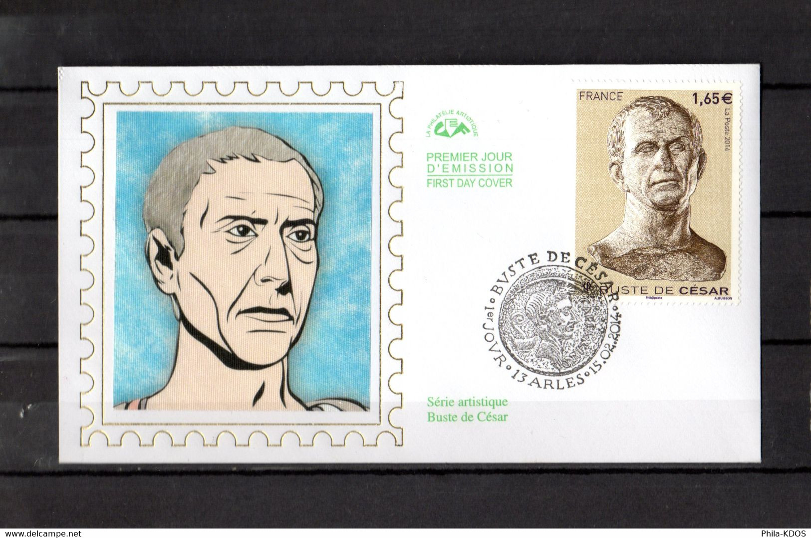 " BUSTE DE CESAR " Sur Feuillet CEF Sur Soie De 2014. N° YT 4836. Parfait état FDC - 2010-2019