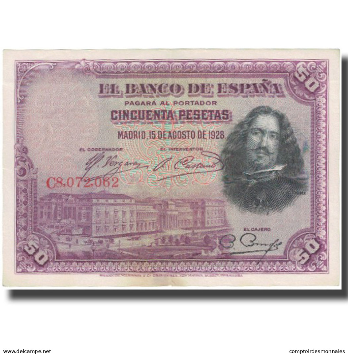Billet, Espagne, 50 Pesetas, 1928, 1928-08-15, KM:75a, SUP - 50 Peseten