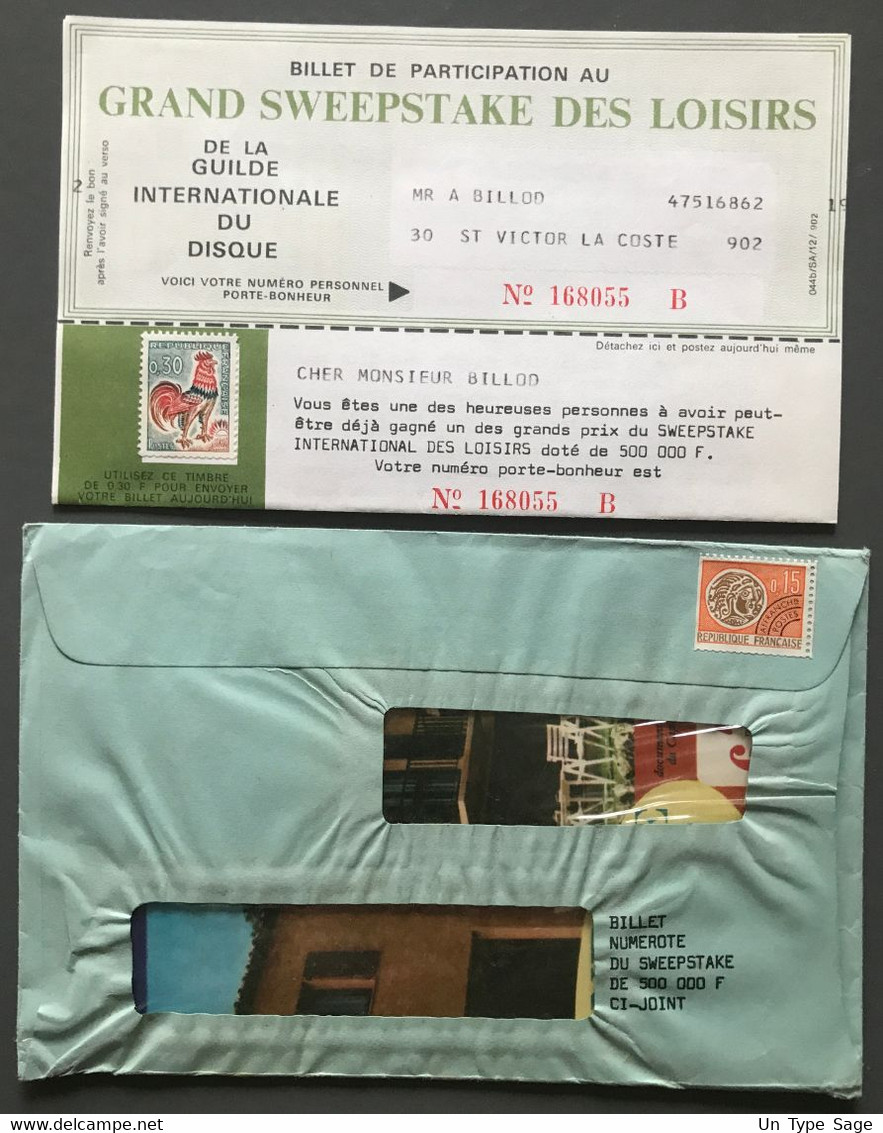 France Préoblitéré N°124 Sur Enveloppe De Concours - (C1066) - 1964-1988