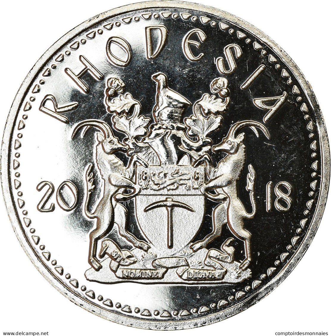 Monnaie, Rhodésie, 25 Cents, 2018, British Royal Mint, SPL, Nickel Plated Steel - Rhodesia