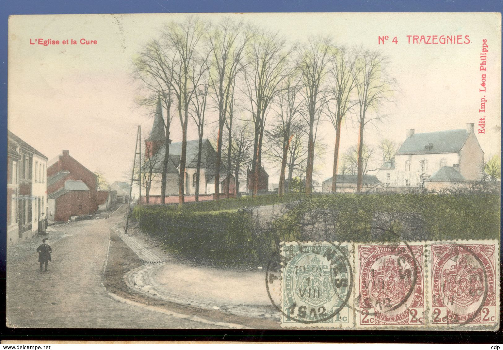 Cpa Trazegnies  1912 - Courcelles