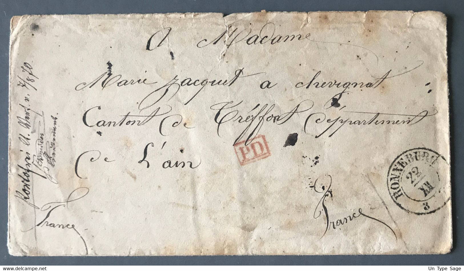 Tour Et Taxis Enveloppe De RONNEBURG Pour La France - (C1130) - Lettres & Documents