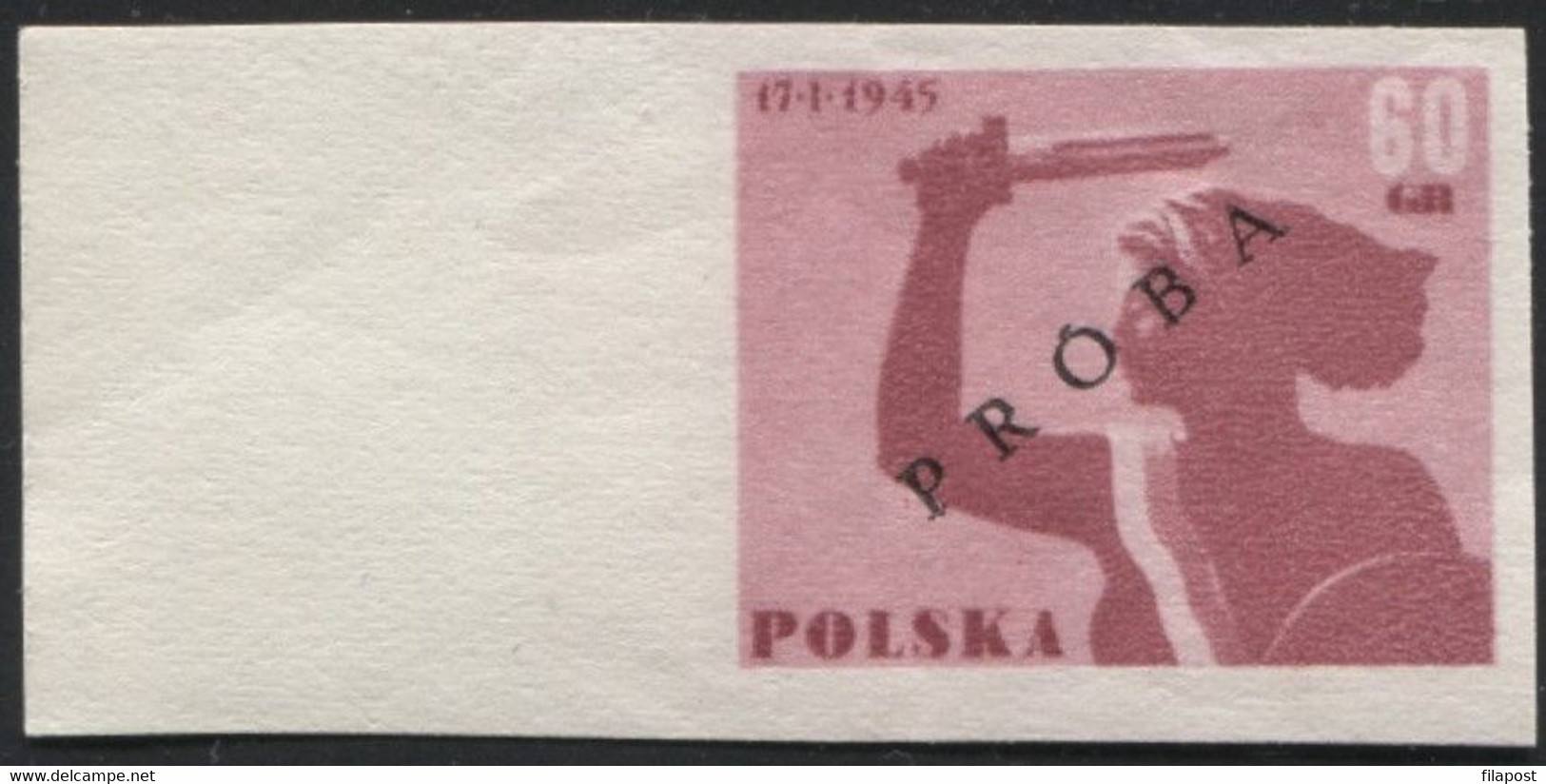 1955 Poland, Mi 897/898, Proof Of Colour 10th Anniversary Of Warsaw Liberation, PZF Expert Guarantee Korszeń MNH** P30 - Proofs & Reprints