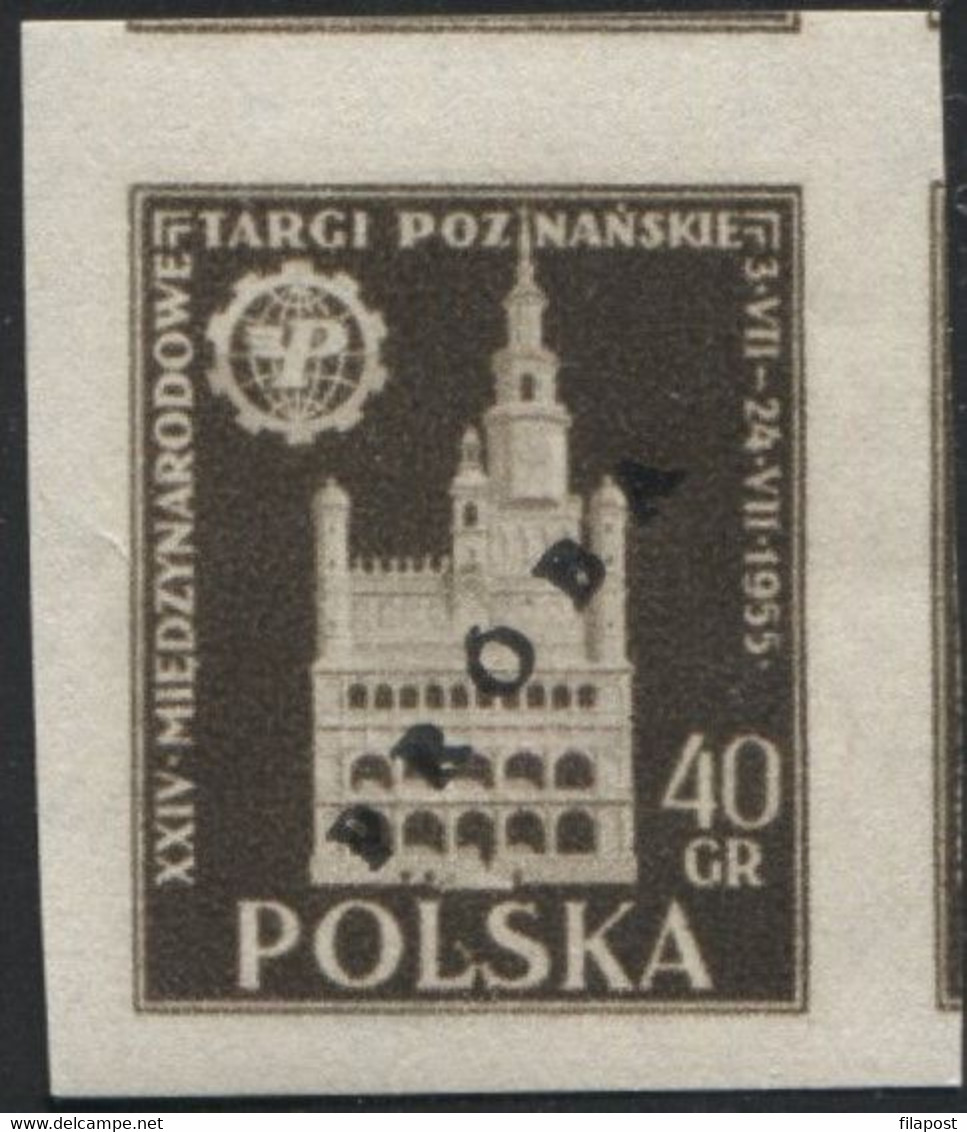 1955 Poland, Mi 915/916 Proof Of Colour, Guarantee Korszeń, City Hall Architecture Poznań International Fair MNH** P30 - Proofs & Reprints