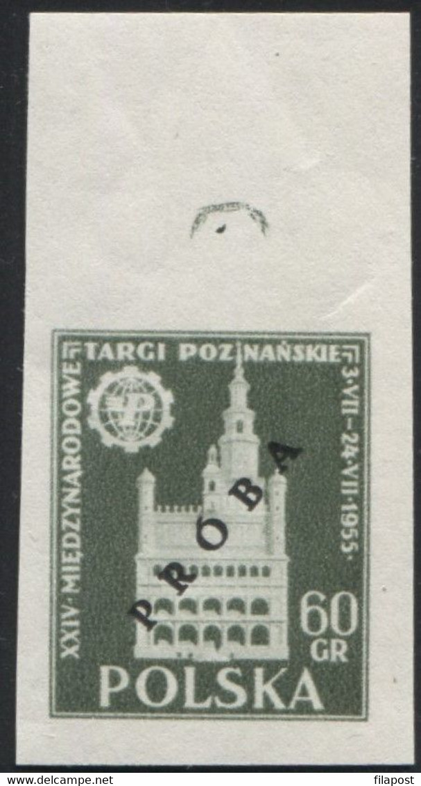1955 Poland, Mi 915/916 Proof Of Colour, Guarantee Korszeń, City Hall Architecture Poznań International Fair MNH** P30 - Proeven & Herdruk