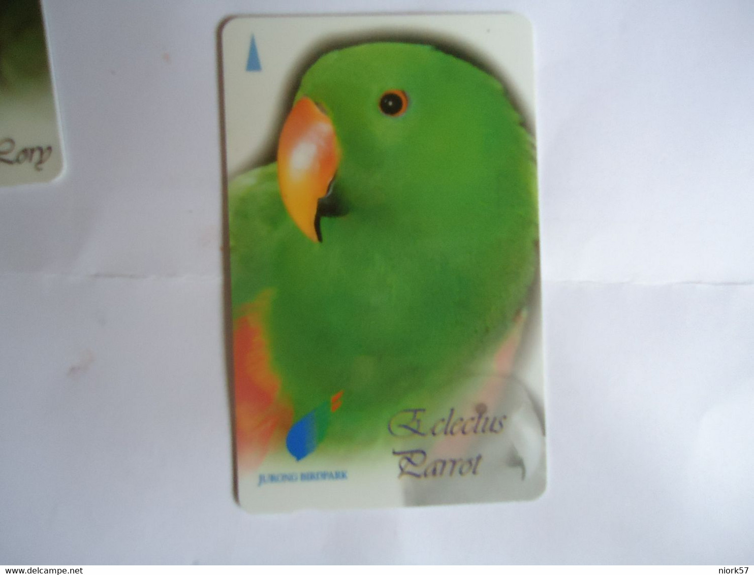 SINGAPORE  USED  CARDS  BIRD BIRDS PAROTTS - Loros