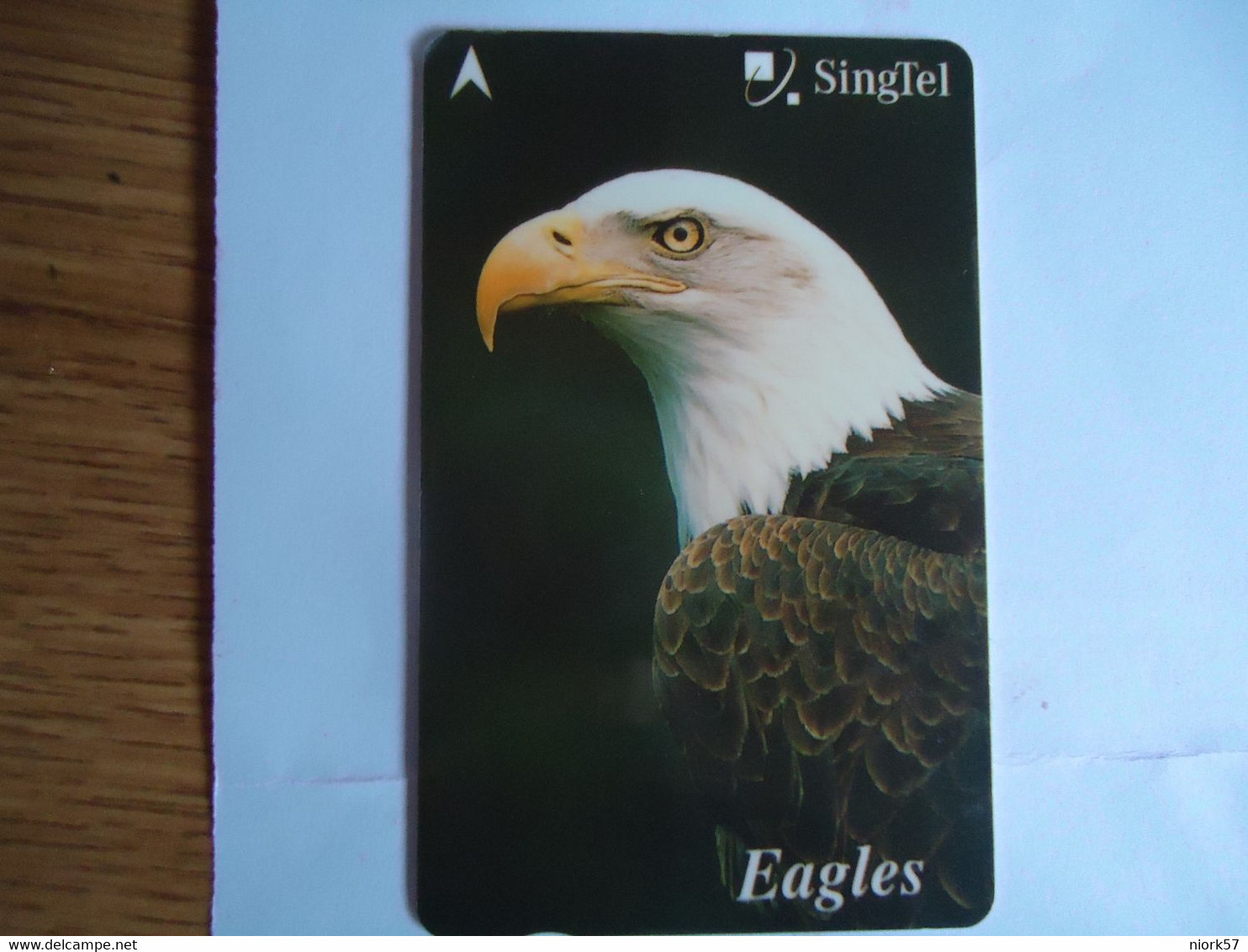 SINGAPORE USED CARDS BIRD BIRDS EAGLES - Eagles & Birds Of Prey
