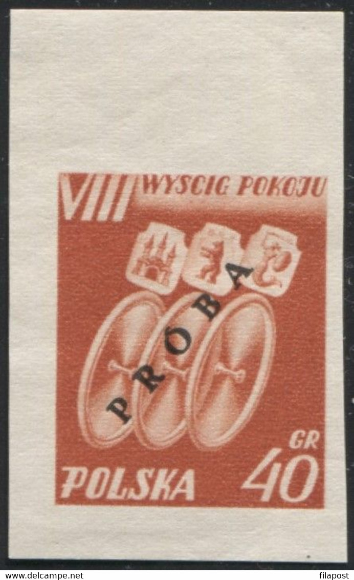 Poland 1955, Mi 905/6 VIII International Cycling Peace Race Original Proof Colour Guarantee PZF Expert Korszeń MNH** P30 - Proeven & Herdruk