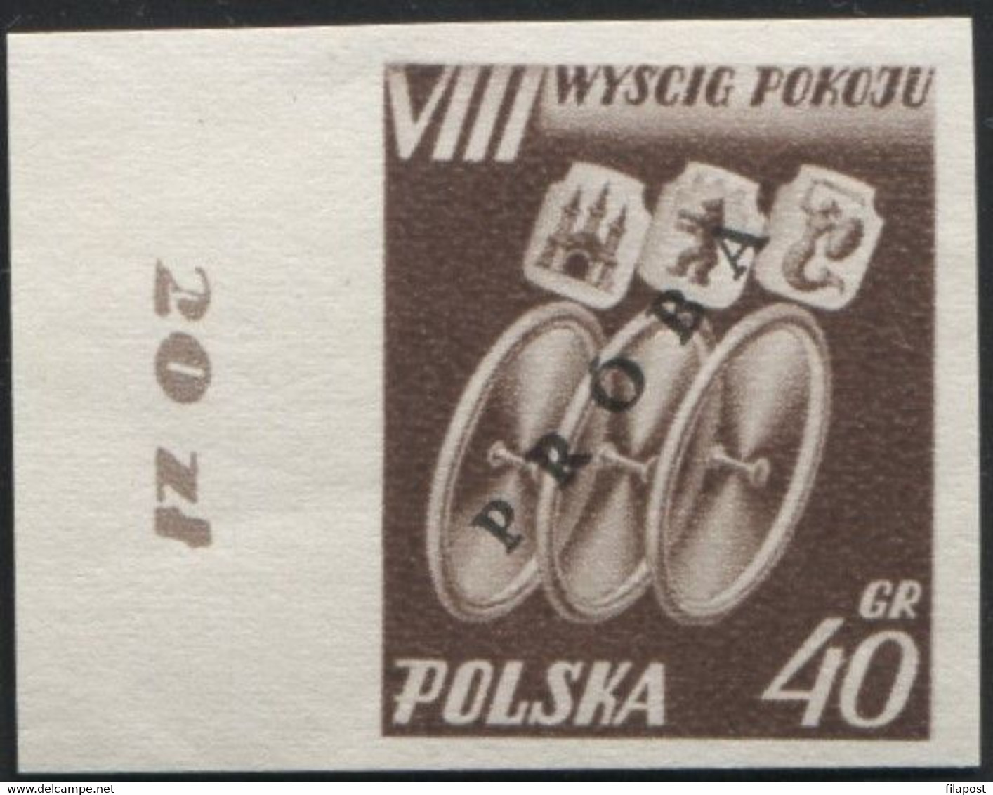 Poland 1955, Mi 905/6 VIII International Cycling Peace Race Original Proof Colour Guarantee PZF Expert Korszeń MNH** P30 - Probe- Und Nachdrucke