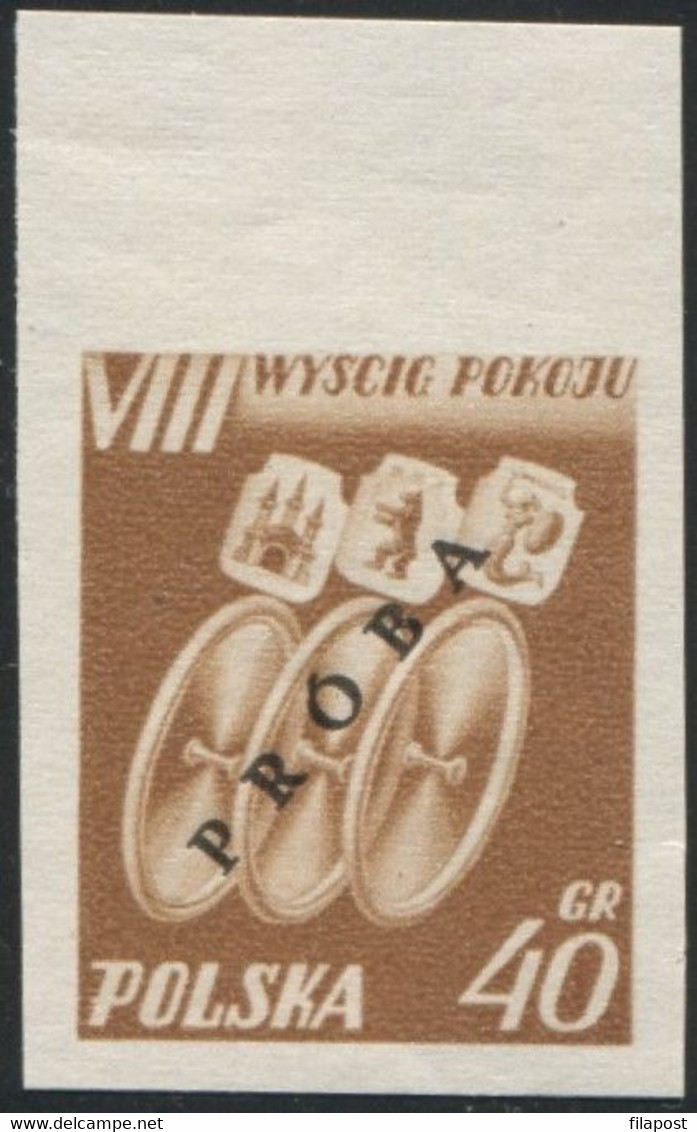 Poland 1955, Mi 905/6 VIII International Cycling Peace Race Original Proof Colour Guarantee PZF Expert Korszeń MNH** P30 - Proeven & Herdruk