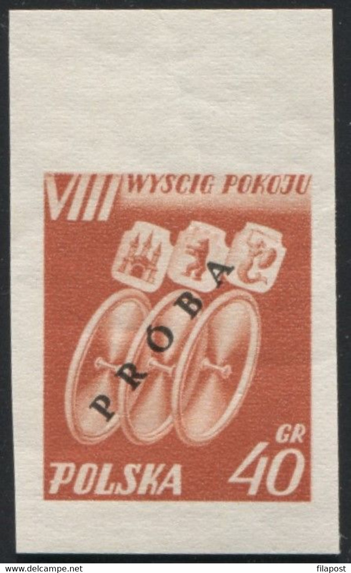 Poland 1955, Mi 905/6 VIII International Cycling Peace Race Original Proof Colour Guarantee PZF Expert Korszeń MNH** P30 - Probe- Und Nachdrucke