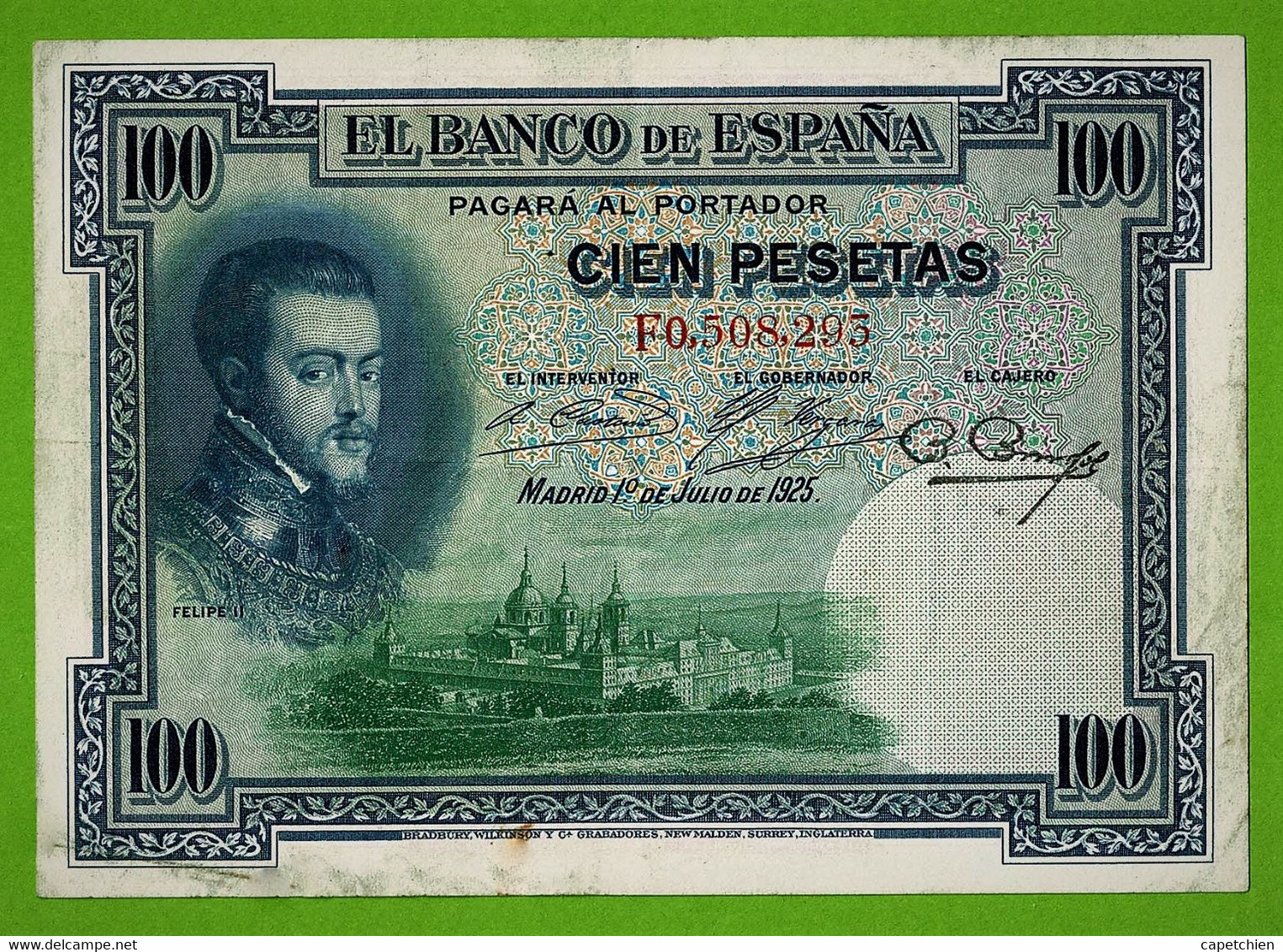 ESPAGNE / CIEN PESETAS / 100 PESETAS / 1 JUILLET 1925 - 100 Pesetas