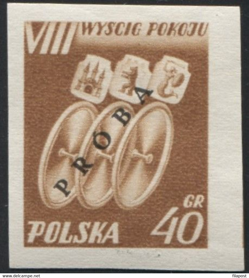 Poland 1955, Mi 905/6 VIII International Cycling Peace Race Original Proof Colour Guarantee PZF Expert Korszeń MNH** P30 - Probe- Und Nachdrucke