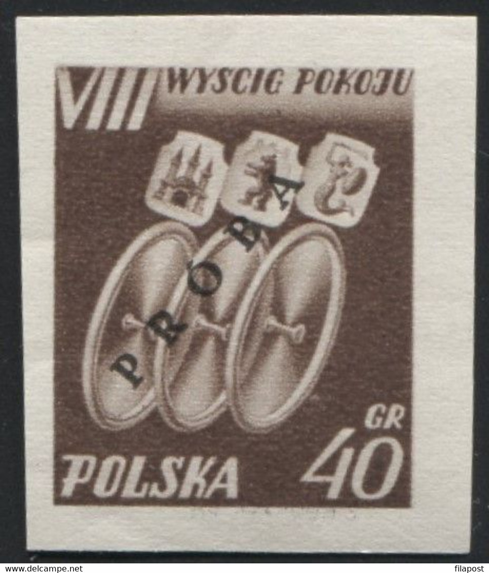 Poland 1955, Mi 905/6 VIII International Cycling Peace Race Original Proof Colour Guarantee PZF Expert Korszeń MNH** P30 - Proeven & Herdruk