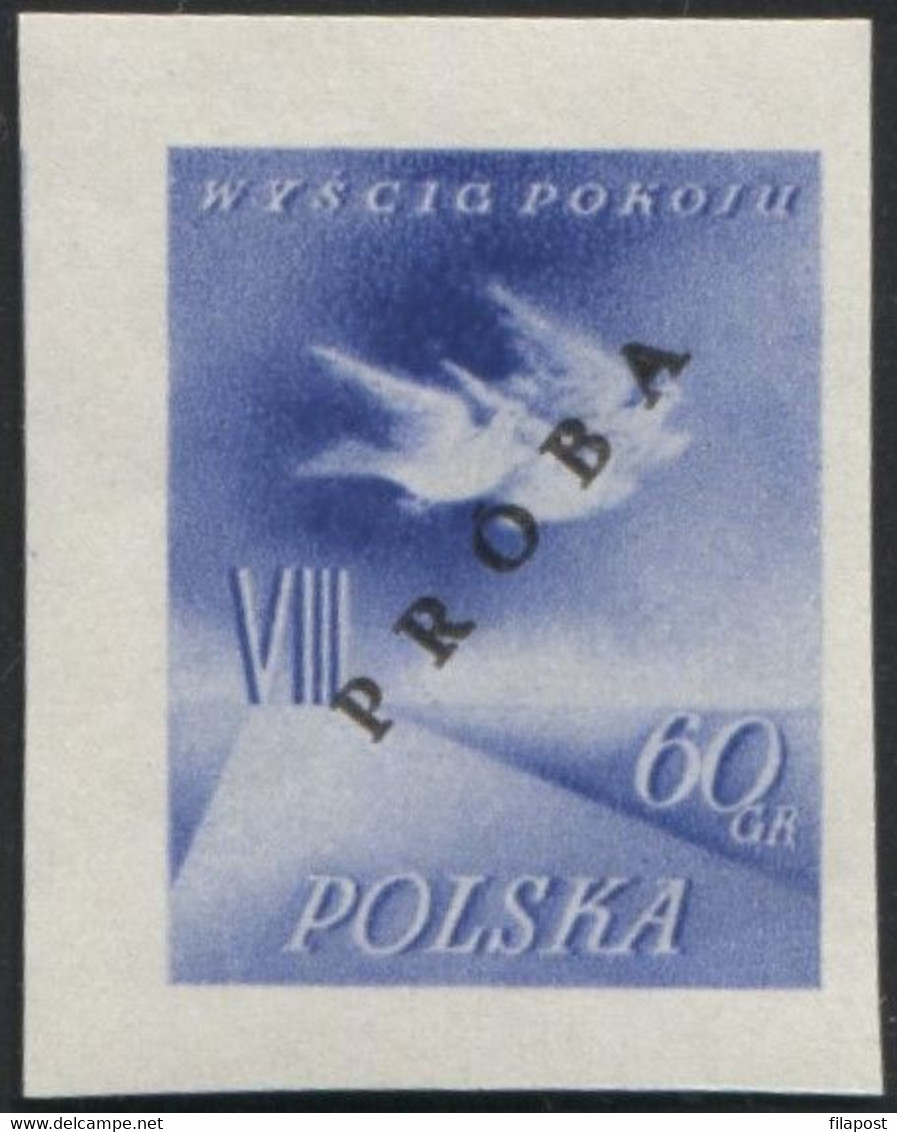 Poland 1955, Mi 905/6 VIII International Cycling Peace Race Original Proof Colour Guarantee PZF Expert Korszeń MNH** P30 - Essais & Réimpressions