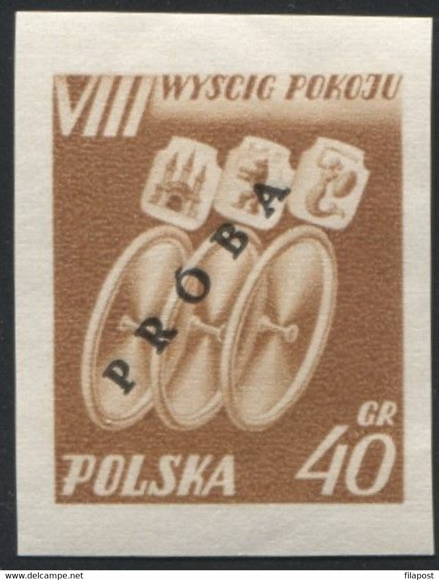 Poland 1955, Mi 905/6 VIII International Cycling Peace Race Original Proof Colour Guarantee PZF Expert Korszeń MNH** P30 - Essais & Réimpressions