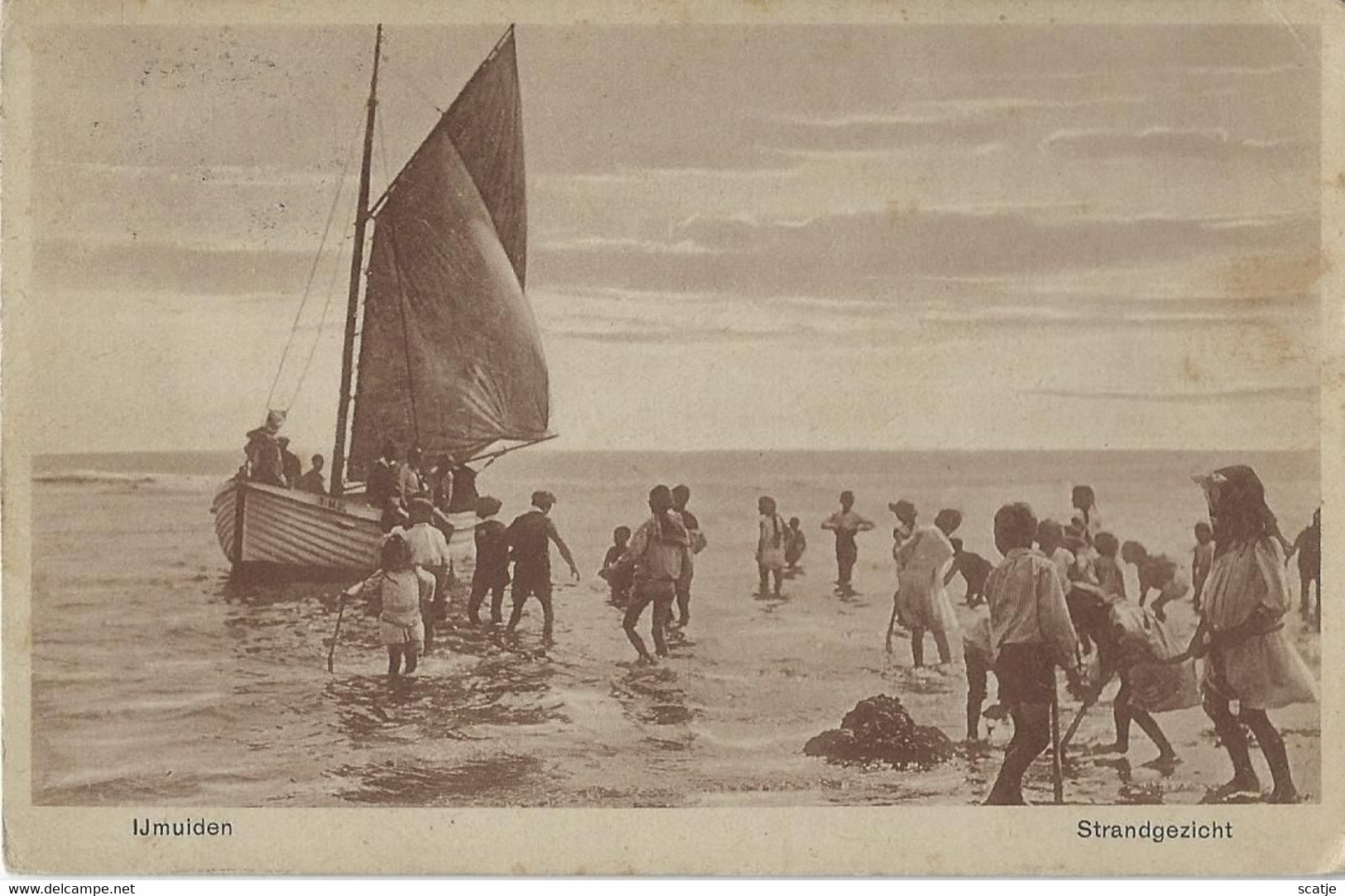 IJMUIDEN.   -    Strandgezicht   -    1930   Naar   Oostzaan - IJmuiden