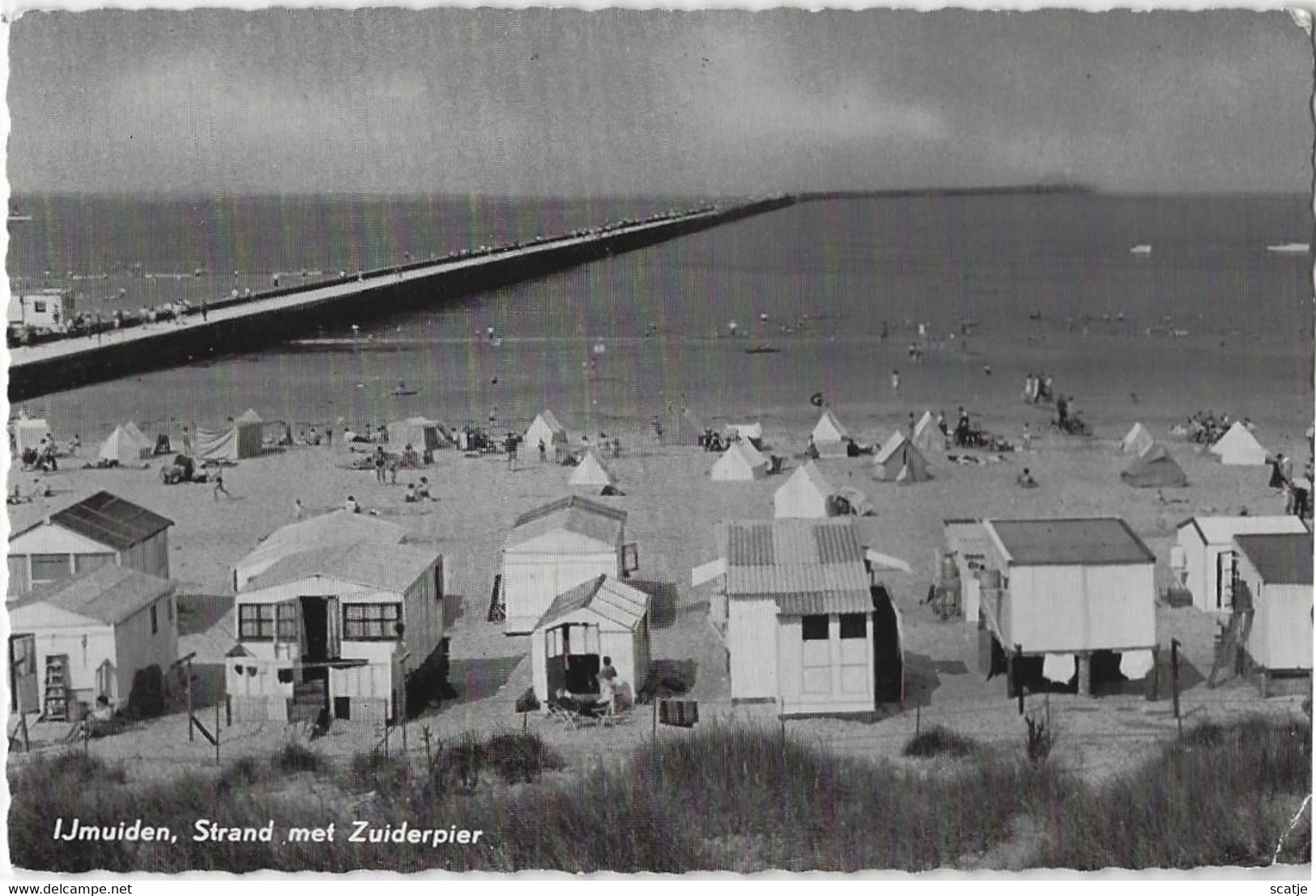 IJMUIDEN.   -    Strand Met Zuiderpier - IJmuiden