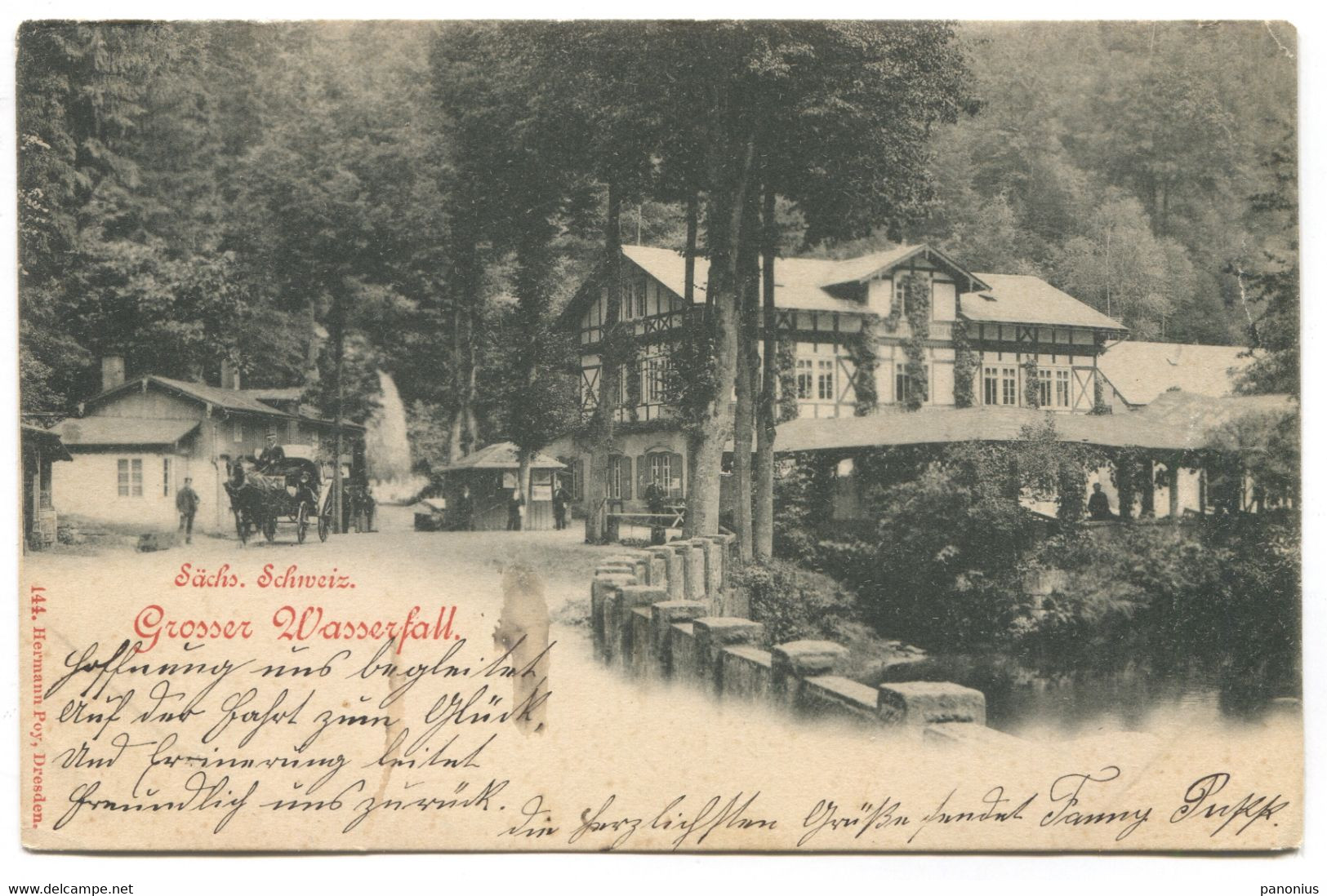 GROSSER WASSERFALL - GERMANY, Year 1900 - Kirnitzschtal