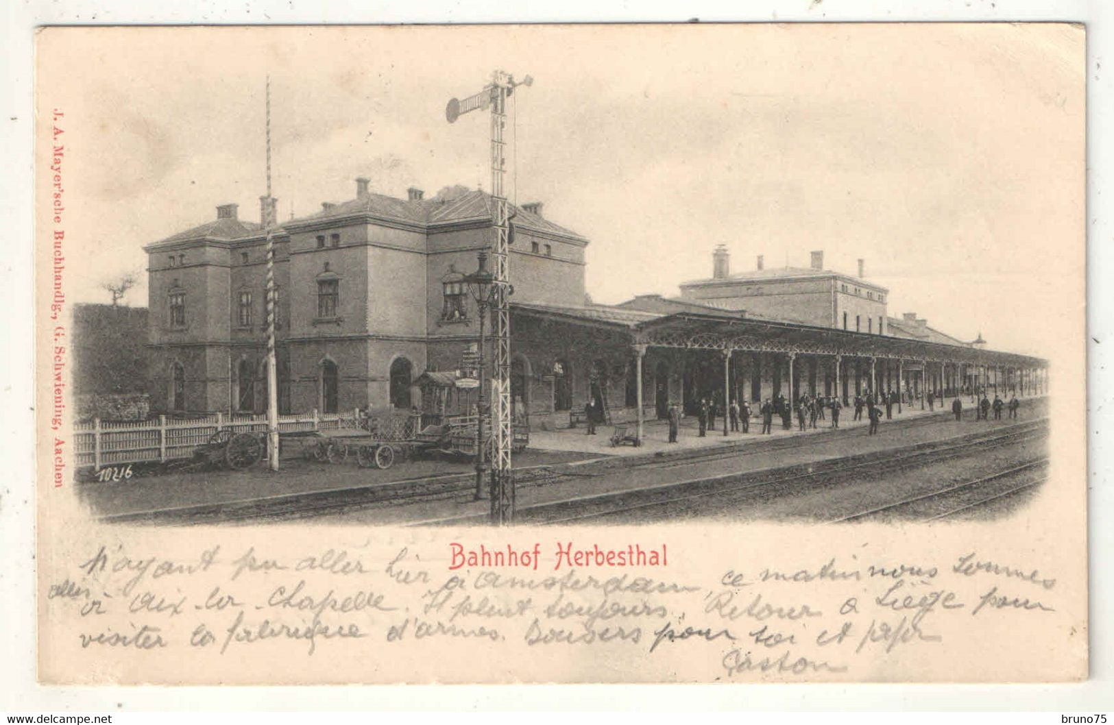 BAHNHOF HERBESTHAL - 1903 - Lontzen