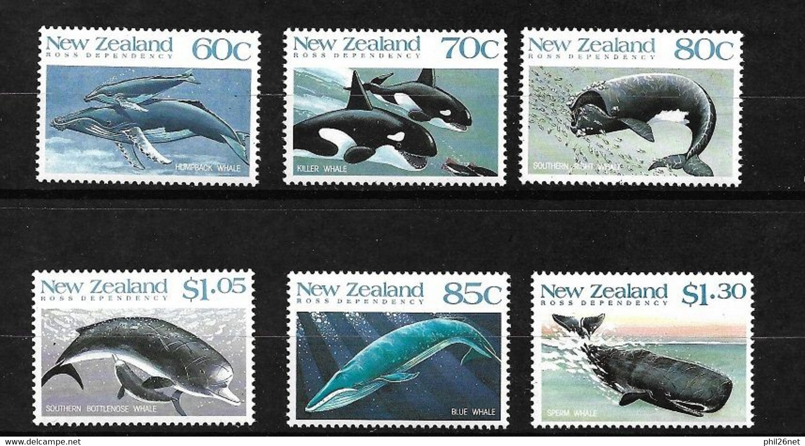 Nouvelle Zélande Ross N° 21 à 26 Faune Polaire  Neufs * *  B/TB = MNH F/ VF  - Fauna Antartica