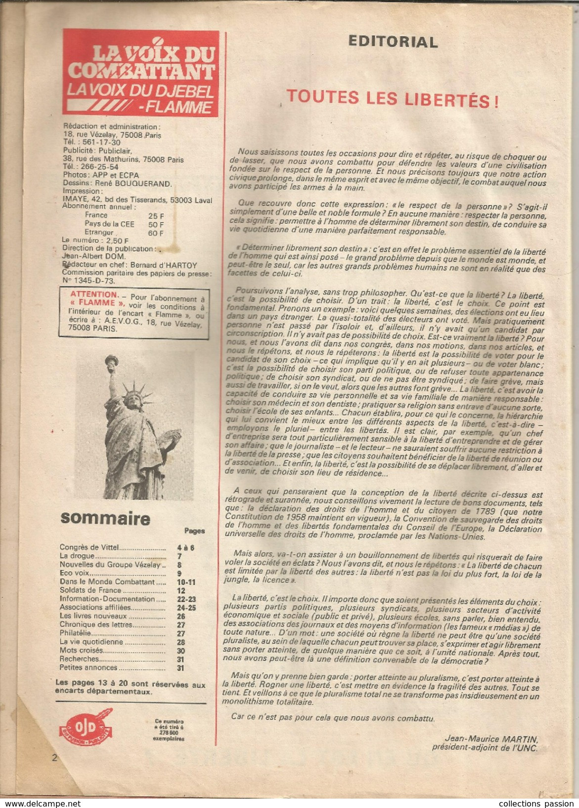 LA VOIX DU COMBATTANT , La Voix Du Djebel-flamme , N° 1494 , Avril 1984 , Ou En Est La Liberté ? 3 Scans,  Frais : 1.95& - Autres & Non Classés