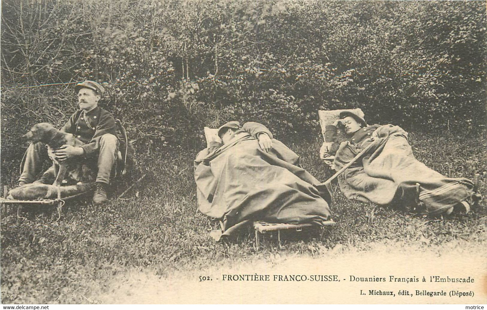 FONTIERE FRANCO-SUISSE - Douaniers Français En Embuscade. - Douane