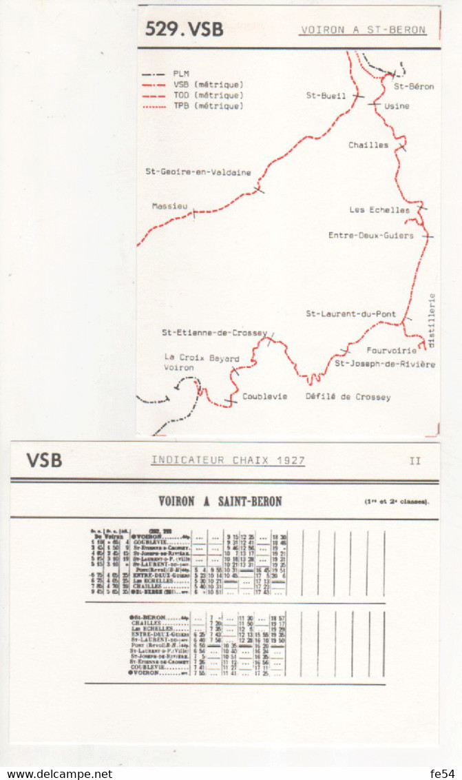 ° VOIRON à SAINT BERON - CHEMIN DE FER ° Train - Locomotive - Wagon ° LOT 2 Documents & 12 Cartes Postales ° - Trains