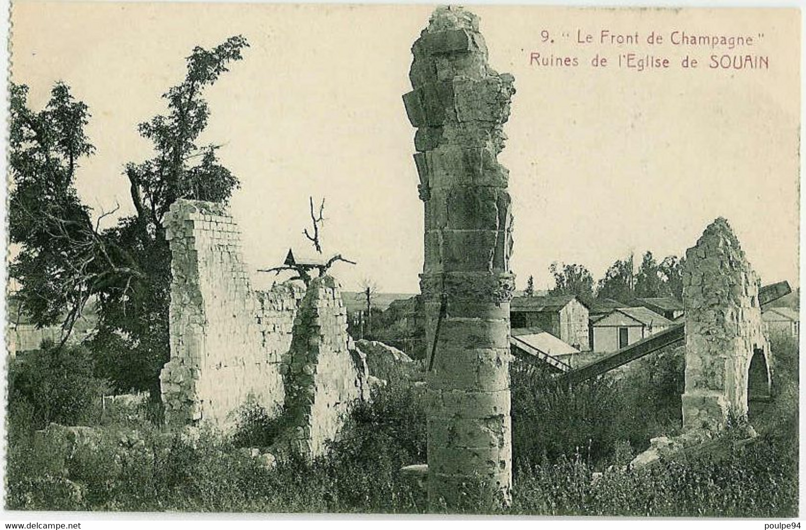 9. Ruines De L'Eglise De Souain Perthes Lès Hurlus -  Le Front De Champagne - Souain-Perthes-lès-Hurlus