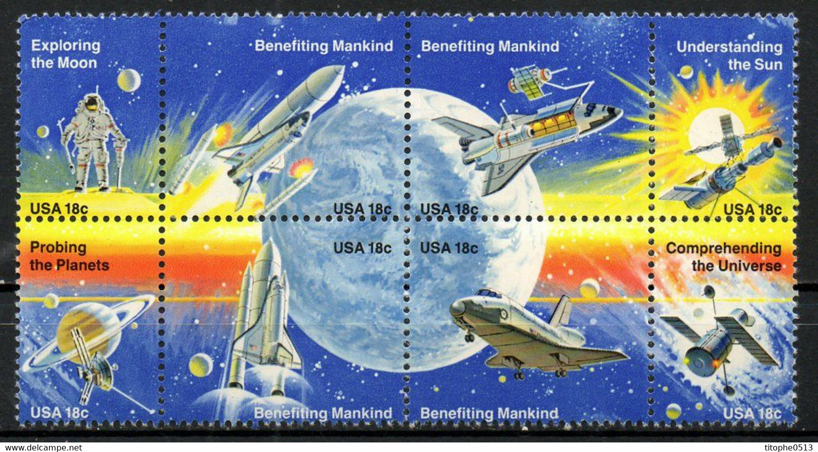 USA. N°1331-8 De 1981. Conquêtes Spatiales Américaines/Navette... - Etats-Unis